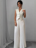 Fongt New Fashion Vest 100-Folded Skirt Suit Women's Clothing