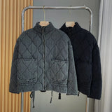 Fongt And Winter New Women's Zipper Double Pocket Three-Color Cotton Cotton Clothes