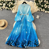Fongt Collar Nail Bead Lantern Sleeve Pearl Belt To Collect Long-Term Printed Pressure Skirt