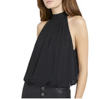 Fongt New Design Sleeveless Chiffon Beauty Shoulder French Hanging Neck Vest Women's Top