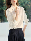 Fongt Temperament With Light And Thin Long-Sleeved Casual Shirts In The Spring Of 2025 New Basic Classic Commuter Shirts To Reduce The Age And Thin