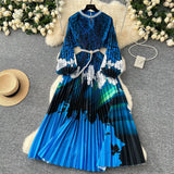 Fongt Collar Nail Bead Lantern Sleeve Pearl Belt To Collect Long-Term Printed Pressure Skirt