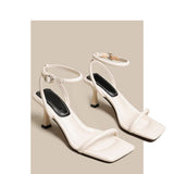 Fongt High Heels Women's Fine Summer Dress French Word With Roman Beautiful High Heel Sandals Female Shit