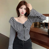 Women's Blouse Korean Version Spring Autumn Temperament Long Sleeves Top-Outfit
