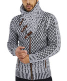 Fongt New Men's Zipper High Turtleneck Cardigan Long Sleeved Knitwear Purchase