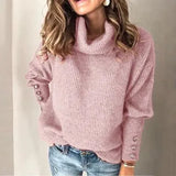 Winter Casual Knitted Turtleneck Sweater Women Warm Pullovers Solid Jumper Plus Size 4XL 5XL Long Sleeve Women's