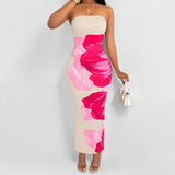 Fongt 2025 New Women's Temperament Fashion Elegant Bag Hips Shoulder-Print Dress