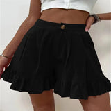 Fongt Women's Summer Wearing Casual Broad Legs Loose Shorts 2025 Summer New Women's High Waist Shorts