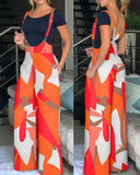 Independent Station Fashionable Printed Jumpsuit Women's Dress-Outfit