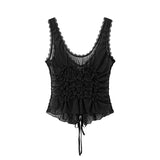 Fongt Women's Clothing INS Net Red Pop Sexy Hot Girl Bow Ornament Folding Top