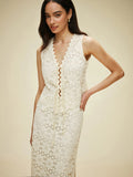 Fongt New Women's Spring Summer French Sleeveless Chiffon Vest Temperament Vest Dress Suit