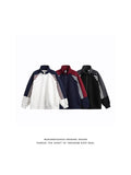 Fongt Three Bar Bump Color Collar Casual Jacket Jacket Men's Spring And Autumn Design Zipper Open Shirt Tide