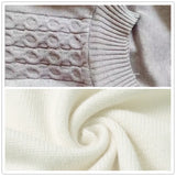 Mock Neck Ribbed Knitted Tops Women Casual Thick Warm Twist Sweaters Korean Basic All Match Bottoming Knitwear