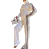 Fongt 2025 New High-Collar Fashion Niche Set Of Trousers Women