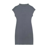 New Stretch Slim Sleeveless Knitted Short Dress 5039644-Outfit