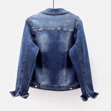 Denim Jacket Women Clothes Outside Autumn Winter Slim Casual Jackets Short Tops Students Jean Coat Oversize 5xl