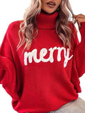 Fongt Turtleneck Women's Autumn And Winter Loose Bat Sleeves Wearing Knitted Tops Off