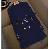 Fongt Fried Street Blaze Jacket Women's Long 2025 Spring And Autumn New Temperament British Wind Single Buckle Wind Wind Wind Wind Buckle Wind