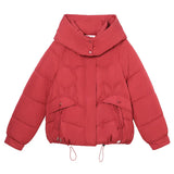 2024 New Down Cotton Clothing Women's Short Small Foreign Air Thick Warm Hat Winter Bread Coat Tide-Outfit