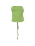 Tie Back Green Bandeau Top-Outfit