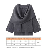 Fongt Winter New Women Equipped With Scarf Long-Sleeved Blended Coat Loose Temperament Coat