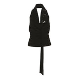 Fongt Summer Women's Solid Color Sexy Hot Girl Street Fashion Hanging Neck Show Back Small Vest-Outfit