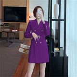 Fongt And Autumn High-Grade Thin 2025 Wind Coat Women's Long Spring And Autumn New Double Row Buckle Long Suit Coat