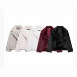 Fongt Women's INS Explosion Artificial Fur Effect Coat