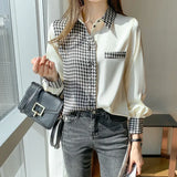 Chiffon Loose Women's Shirts New Fashion Blouses Polo Casual Long Sleeve Top Summer Korean Style Female Elegant