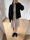 Simple White Skirt for Women Spring Irregular Mid-length Tassel Skirts Y2k E-Girl High Waist A-line Faldas Mujer-Outfit