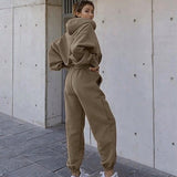 Fongt Hot Autumn And Winter Women's New Leisure Sweat Jacket Sports Suit Women