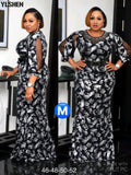 2XL-6XL Plus Size African Long Dresses For Women Elastic Party Maxi Dress Africa Clothing African Design Clothes Bazin Robe