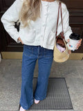 Fongt 2025 Women's New Solid Color Button Knitted Cardigan Pocket Sweater Coat
