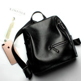qualityFashion Designer Cow Genuine Leather Women Backpack Drawstring School Bags Travel