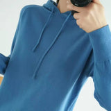 Candy Colors Hooded Sweaters Women's Casual Loose Green Solid Knitted Jumper Oversized Bottoming Pullover Blue Knitwear