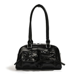 The Galactic Satchel Bow Leather Shoulder Bag-Outfit