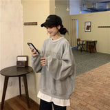Long Sleeve Sweatshirts Egirl Outfit Vintage 2021 Womens Clothing Round Neck Classy Jacket Female Vogue Minimalist