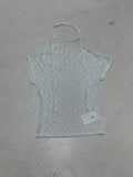 Fongt Pure Babes Perspective Lace Lace Shoulder Strap Around The Neck Solid Color Short-Sleeved T-Shirt Top