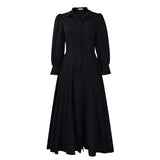 Fongt Women's Elegant Long-Sleeved Shirt Dress In Fashion And Long African Dress