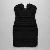 Strapless Black Bodycon Dress-Outfit