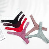 Fongt Water Drill English Letter Loose With Sexy Trousers T Trousers Comfortable Ice Silk Thongs Ladies Trousers