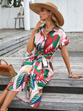 Women's Hot Style Dress Summer 2023 Slim Single Breasted Women's Dress-Outfit