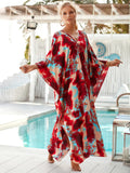 Fongt Robe Beach Coat Beach Vacation Sunscreen Long Dress Bikini Blouse Swimsuit Over A