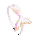 Inches Multi-layer Sequins Mermaid Headbands For Girls Rainbow Mermaid Pearls Hair Bands Handmade Headwear Hair