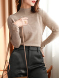 autumn winter chic bottom sweaters women fashion turtleneck pullover slim long sleeve knitted Jumper Soft Warm Pull Femme-Outfit