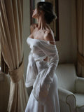 Fongt Sexy Bareback Dress Knitted Thin Autumn And Winter 2023 Holiday
