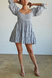 Gingham Babydoll Dress 703-1-Outfit