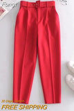 Hidden Button Blazer Pants Set Suits Women High Street Ladies Office Pants Matching Set Spring Autumn Blazer Coat