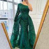 Fongt Women Decorating Fishtail Dress Dress Net Yarn Nails Light And Fashionable Shoulder Long Sleeve