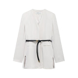 Fongt New With Belt Suit Jacket 8941178 Straight Trousers 8959178